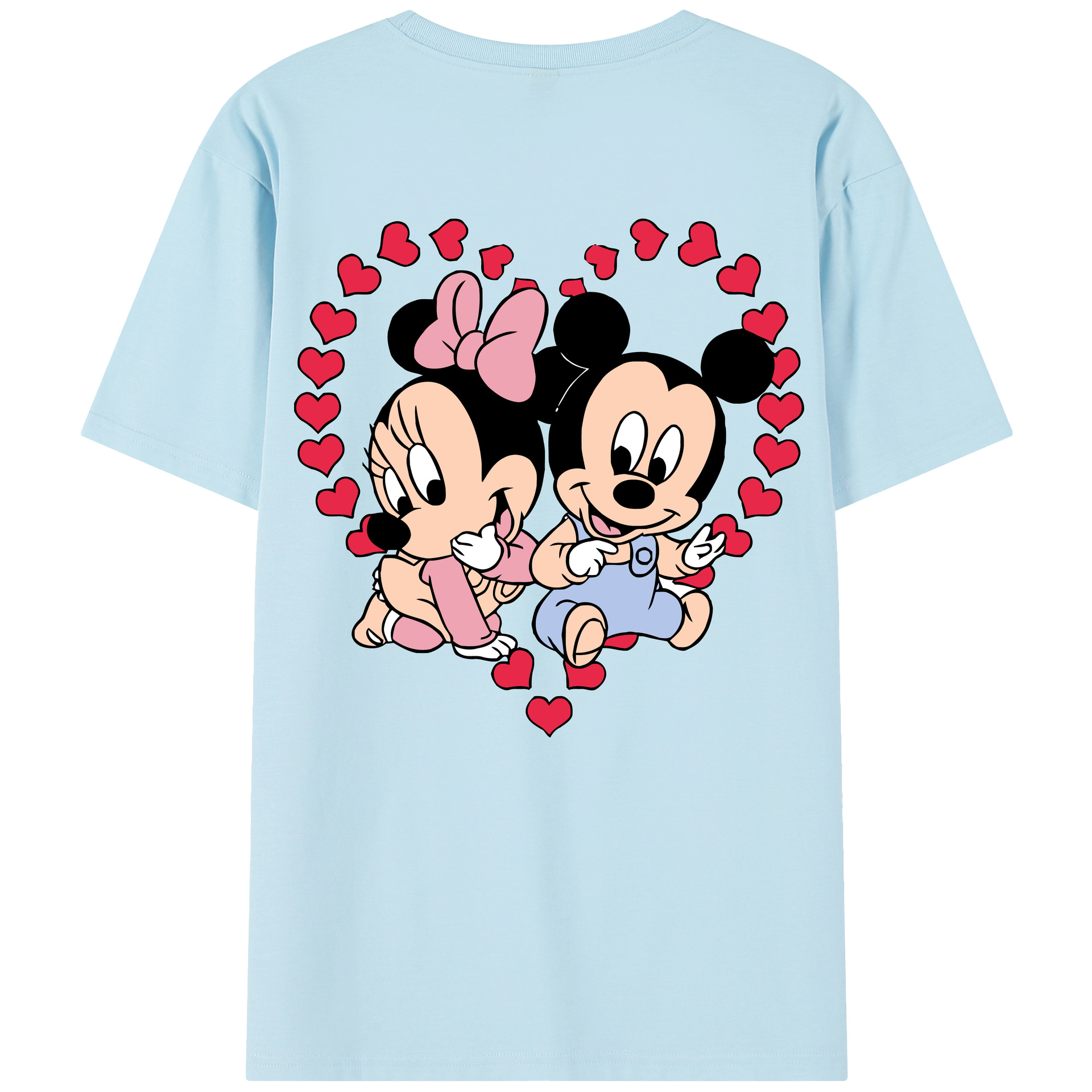 （画像用） ミッキーマウス Mickey Mouse 綿100％半袖Tシャツ（背面プリント）